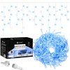 Vianočné LED cencúle 300 LED, modrá + studená biela, 12 m, IP44 S-CL0318