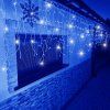 Vianočné LED cencúle 300 LED, modrá + studená biela, 12 m, IP44 S-CL0318