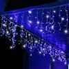 Vianočné LED cencúle 300 LED, modrá + studená biela, 12 m, IP44 S-CL0318