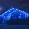 Vianočné LED cencúle 300 LED, modrá + studená biela, 12 m, IP44 S-CL0318