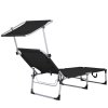 Záhradné lehátko GC0056 čierne