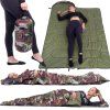 Turistický spací vak s kapucňou 210 × 73 cm camo S-CS0041