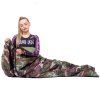Turistický spací vak s kapucňou 210 × 73 cm camo S-CS0041