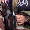Turistický spací vak s kapucňou 210 × 73 cm camo S-CS0041