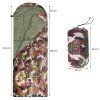 Turistický spací vak s kapucňou 210 × 73 cm camo S-CS0041
