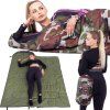 Turistický spací vak s kapucňou 210 × 73 cm camo S-CS0041