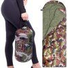 Turistický spací vak s kapucňou 210 × 73 cm camo S-CS0041