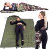 Turistický spací vak s kapucňou 210 × 73 cm camo S-CS0041