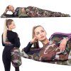 Turistický spací vak s kapucňou 210 × 73 cm camo S-CS0041