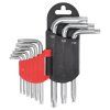Sada krátkych TORX kľúčov 9 ks CrV DED-06F220