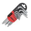 Sada krátkych TORX kľúčov 9 ks CrV DED-06F220
