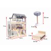Domek dla lalek MDF drewniany z akcesoriami LED 78cm czarny 84025%282%29