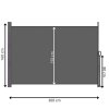 Bočná markíza  300 X 160 CM čierno sivá AW0002