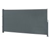 Bočná markíza na terasu nastaviteľná zástena na terasu 350x180cm sivá