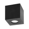 Čierne štvorcové stropné svietidlo GU10 IP54