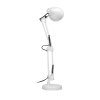 Biela oceľová stolná lampa, 60W