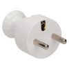 Biela rovná elektrická zástrčka 230V