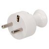 Biela rovná elektrická zástrčka 230V