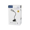 LED stolná lampa s klipom, čierna