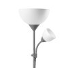 Sivá stojacia lampa 175 cm dvojpäticová