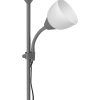 Sivá stojacia lampa 175 cm dvojpäticová