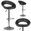 Barová stolička Forza s operadlom - 2 kusy - čierna