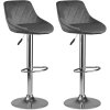 Barové stoličky Nerra - 2 kusy - šedá
