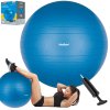 Rehabilitačná gymnastická lopta 75 cm s ručnou pumpou, modrá farba, REBEL ACTIVE