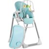 Stolička na kŕmenie so stolíkom, ležadlo Belo modré + oblúk