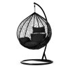 Závesné záhradné kreslo Hawana čierne + čierne vankúše Sofotel