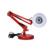Červená oceľová stolná lampa 60W