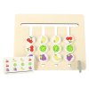 Drevená vzdelávacia hračka zodpovedajúca farbám montessori ovocia