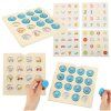 Stolová hra Memory Montessori – sada drevených puzzle s 4 kartami