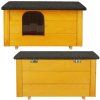 Zateplená drevená búda pre psa S S-DH001 YELLOW