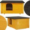 Zateplená drevená búda pre psa S S-DH001 YELLOW