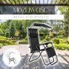 Polohovacie záhradné lehátko Zero Gravity so strieškou S-GC0003