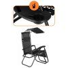 Polohovacie záhradné lehátko Zero Gravity so strieškou S-GC0003