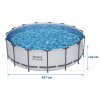 Záhradný bazén s konštrukciou 457 x 122 cm 18v1 Bestway 56438 + stroj na bubliny ZADARMO
