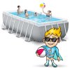 Záhradný bazén s rámom 488 x 244 x 107 cm 21v1 INTEX 26792 + stroj na bubliny ZADARMO