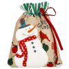 Vianočné darčekové vrecúško so snehuliakom 29 × 20 cm S-CA1248