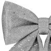 Vianočná mašľa na stromček strieborná 30 cm S-CA1300