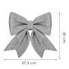 Vianočná mašľa na stromček strieborná 30 cm S-CA1300
