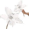 Vianočná ozdoba poinsettia 23 cm S-CA0799