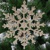 Vianočné ozdoby na stromček vločky strieborné 12 cm 3 ks S-CA0754