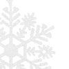 Vianočné ozdoby na stromček – biele trblietavé vločky 10 cm, 12 ks S-CA0750