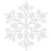 Vianočné ozdoby na stromček – biele trblietavé vločky 10 cm, 12 ks S-CA0750