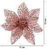 Vianočná ozdoba poinsettia, 11 cm S-CA0724