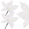 Vianočná ozdoba poinsettia 28 cm biela S-CA0722