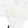 Vianočná ozdoba poinsettia 28 cm biela S-CA0722