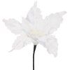 Vianočná ozdoba poinsettia 28 cm biela S-CA0722